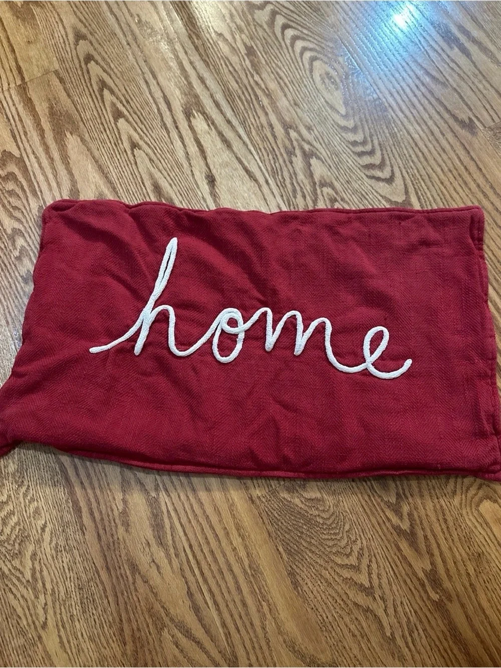 Pottery Barn Home Rectangle Decorative Pillow Cover Burgundy Red